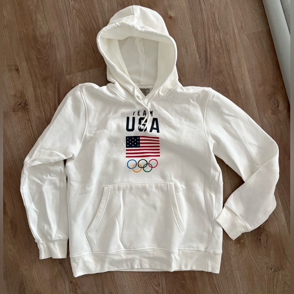 Old Navy Tops - Old Navy White Team USA Hoodie